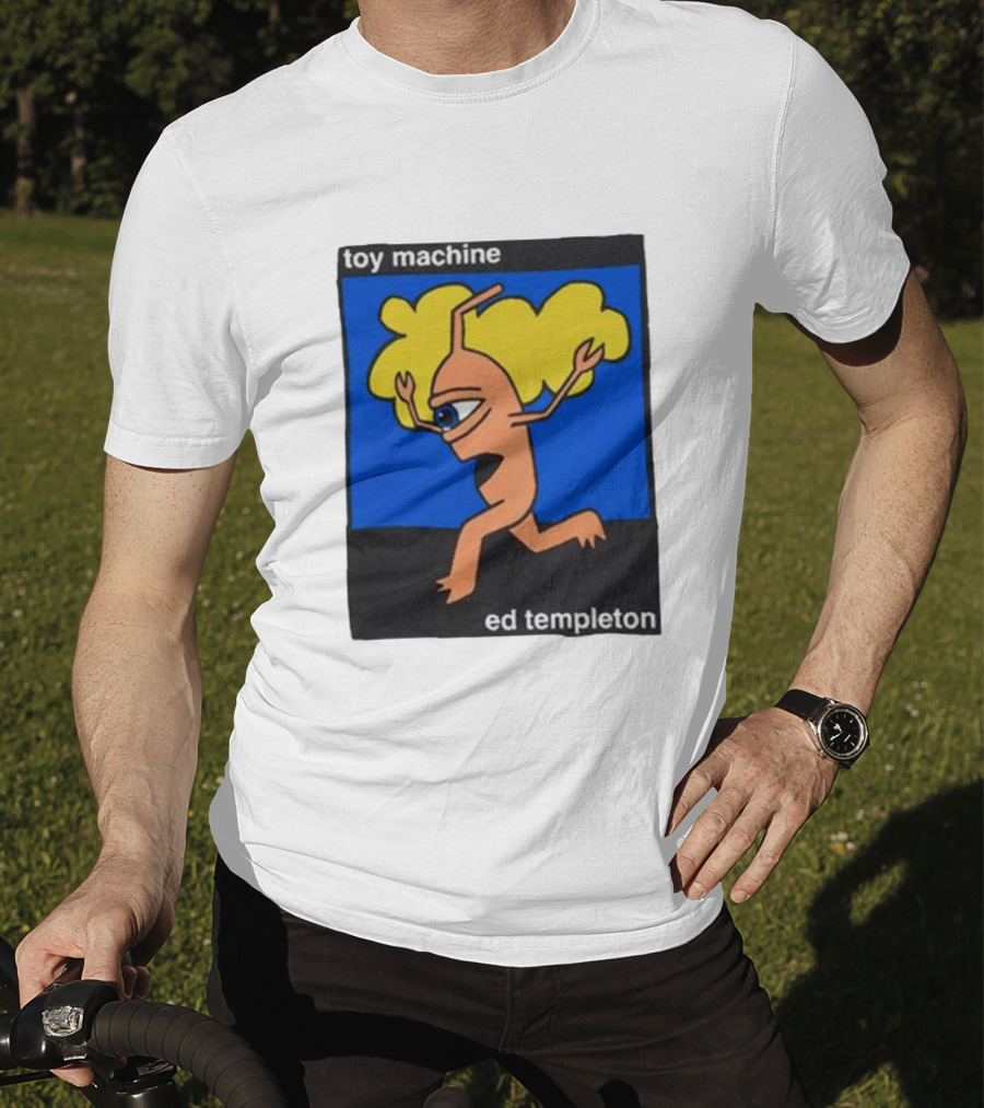 Toy Machine Ed Templeton Cartoon Character With Yellow Hair And One Eye T-Shirt