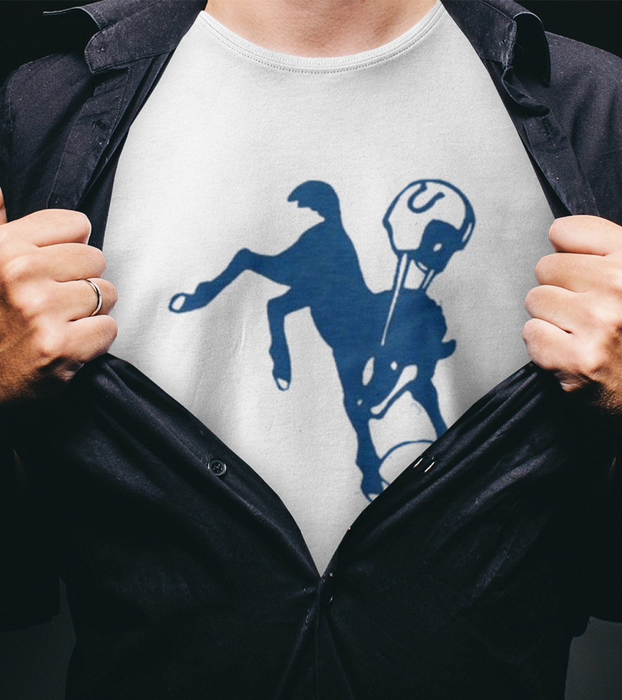 Indianapolis Colts 61 Blue Horse T-Shirt