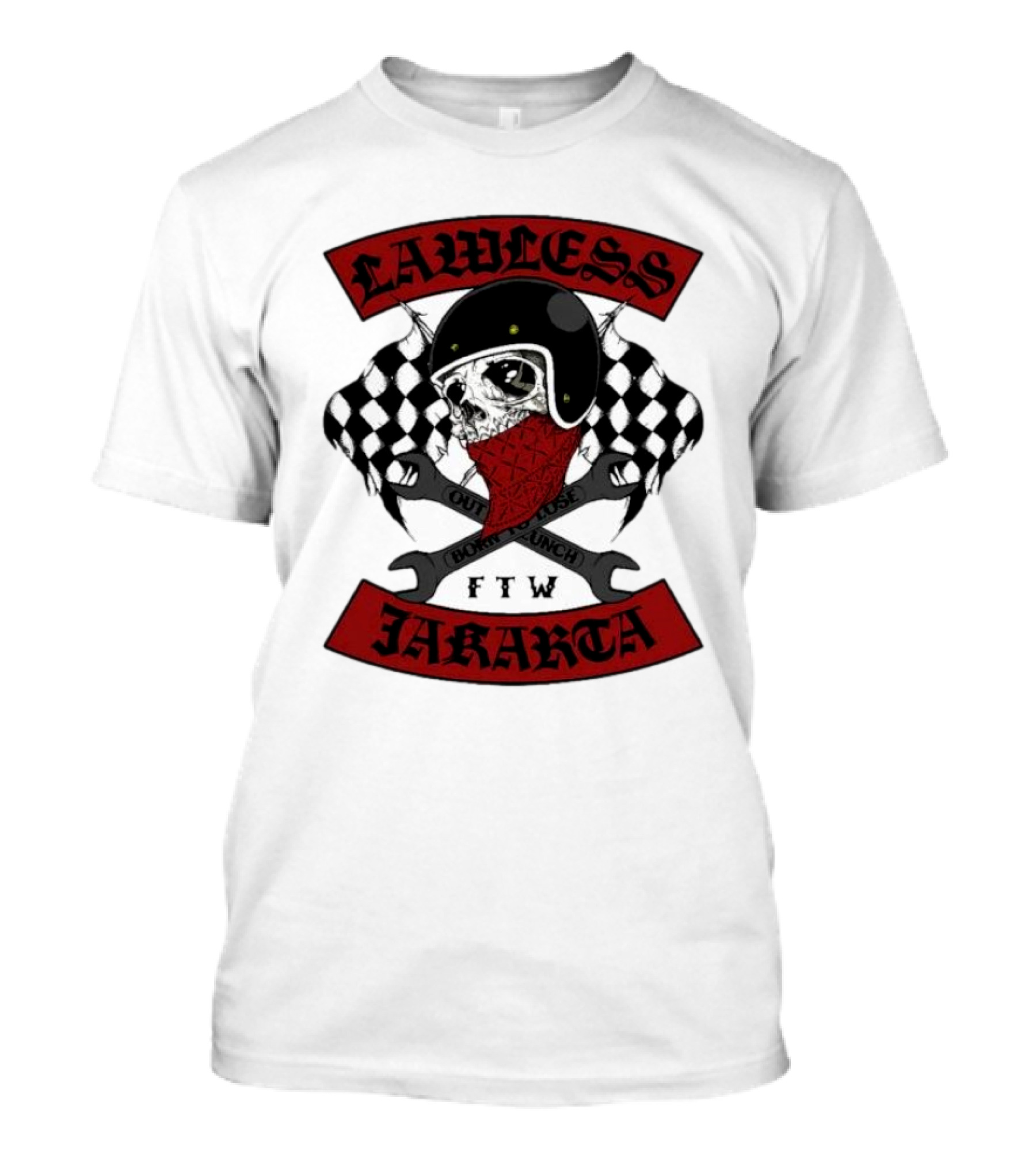 Lawless Jakarta FTW Outlaw Bones Punch Road Skull T-Shirt
