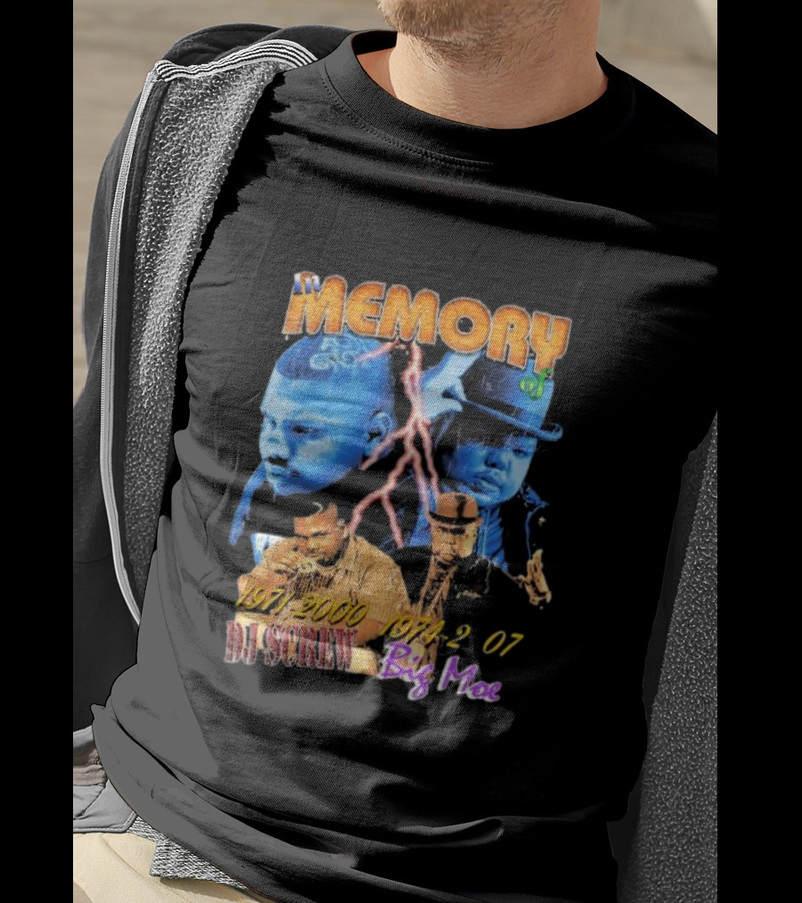 Memory 1971 2000 Dj Screw 1974 2007 Big Moe T-Shirt