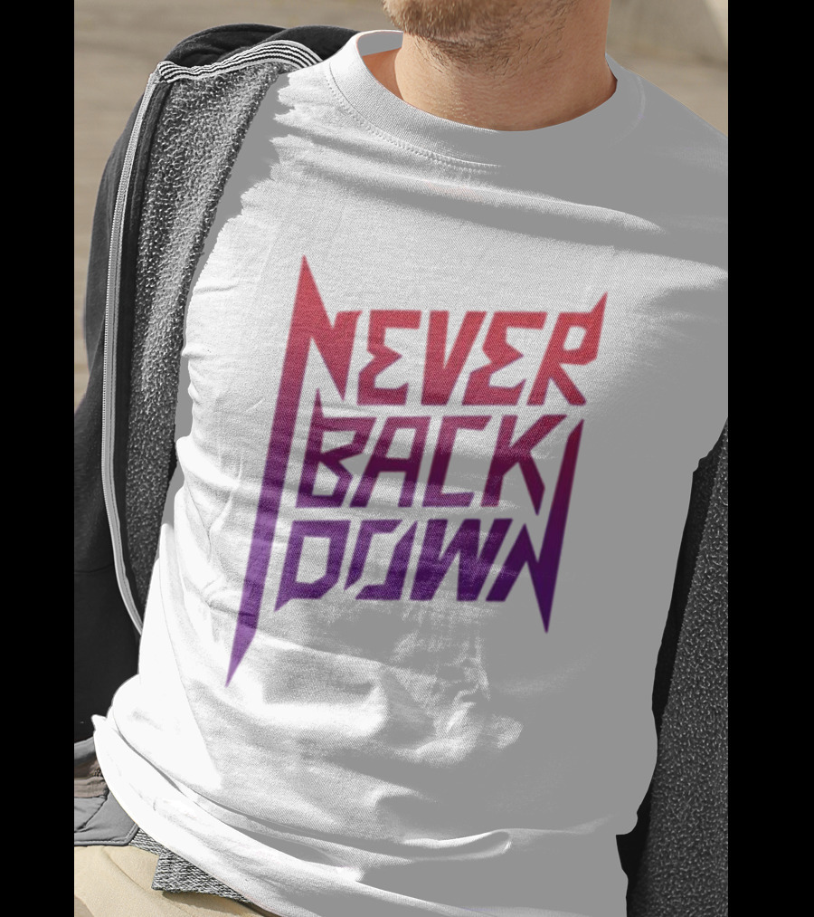 Nick Eh 30 Never Back Down Retro Gradient T-Shirt