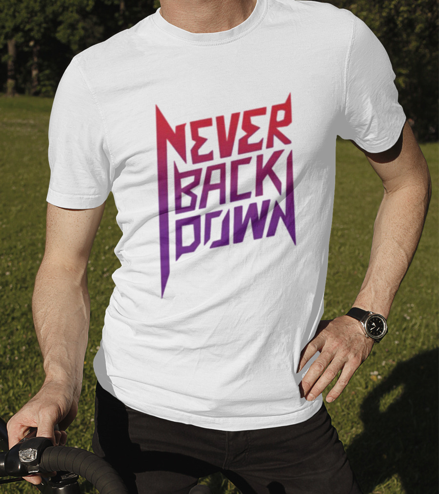 Nick Eh 30 Never Back Down Retro Gradient T-Shirt