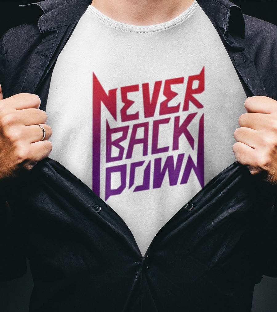 Nick Eh 30 Never Back Down Retro Gradient T-Shirt