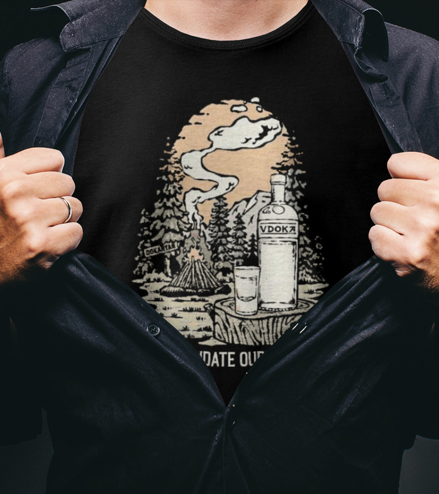 Let’s Validate Our Parking Vdoka Campfire Forest Scene T-Shirt
