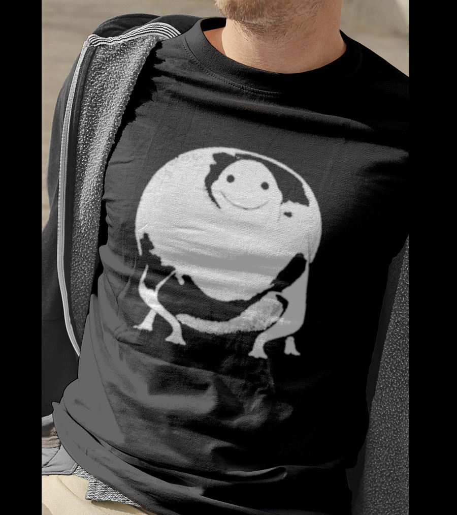 Marble City Pizza Cow Happy Black And White Smiling Cow T-Shirt