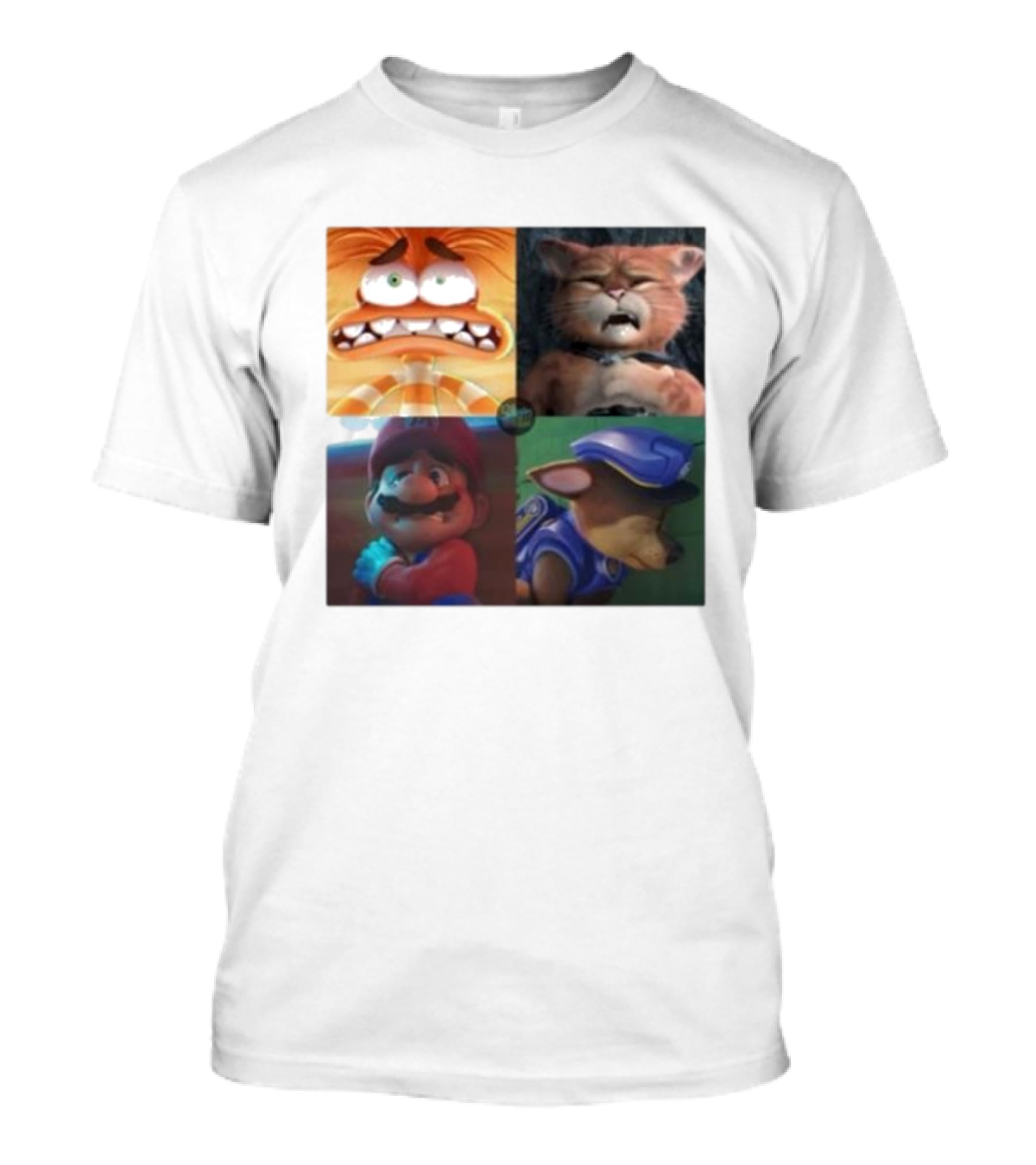 Panic Attack Anxiety Inside Out Puss In Boots Mario Paw Patrol Quartet T-Shirt