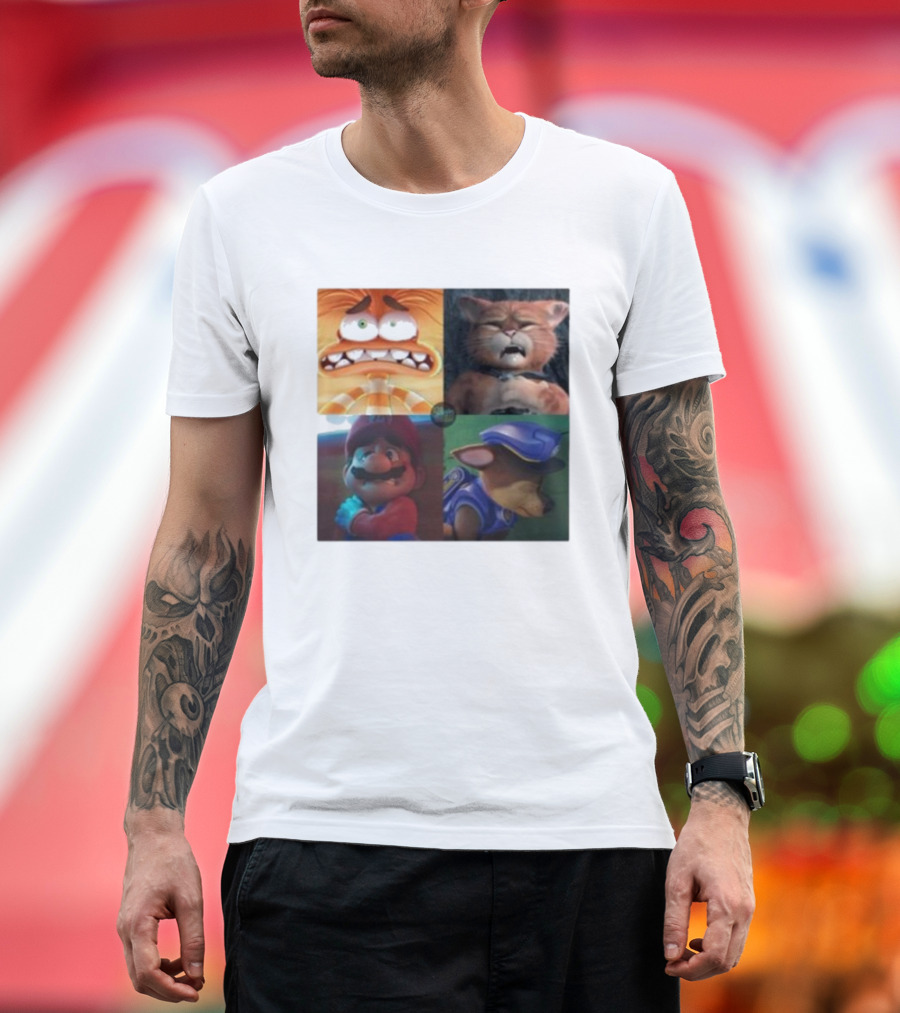 Panic Attack Anxiety Inside Out Puss In Boots Mario Paw Patrol Quartet T-Shirt