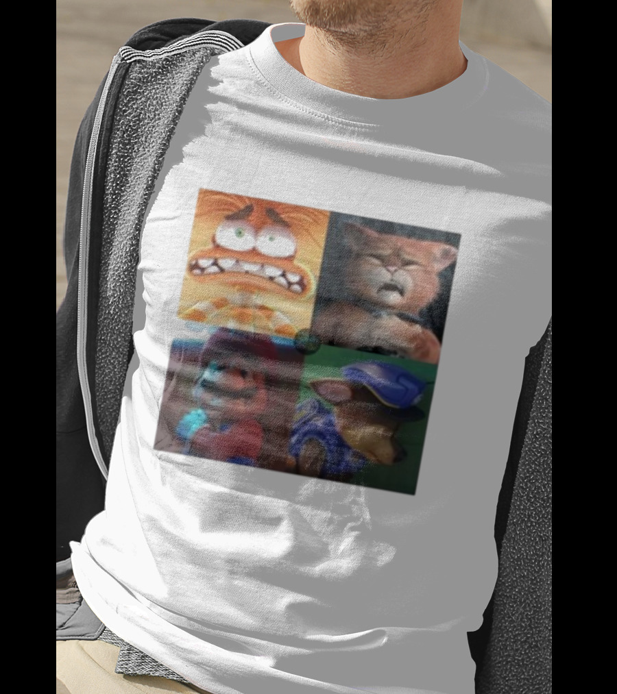 Panic Attack Anxiety Inside Out Puss In Boots Mario Paw Patrol Quartet T-Shirt