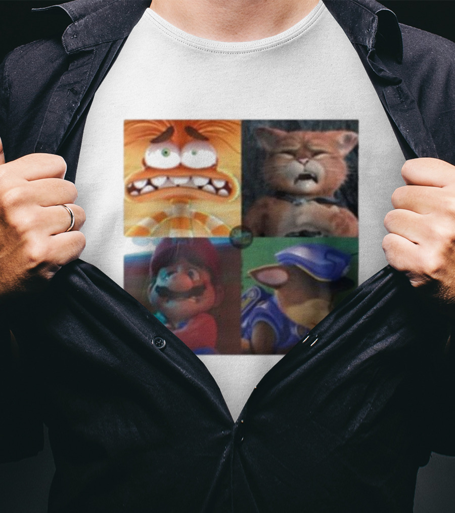 Panic Attack Anxiety Inside Out Puss In Boots Mario Paw Patrol Quartet T-Shirt