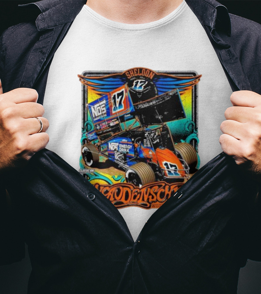 Sheldon Haudenschild NOS Energy Drink 17 Wooster Ohio Classic Ink Racing T-Shirt