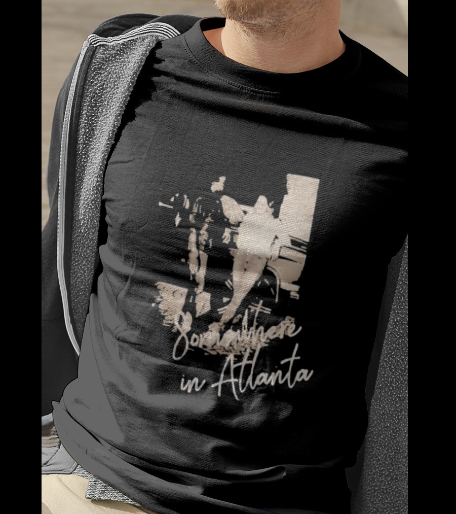 Somewhere In Atlanta Retro Car Scene T-Shirt
