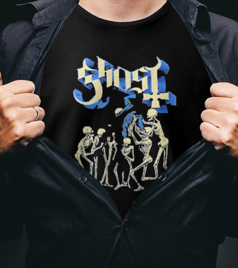 Ghost Band Skeletons Ritual Scene T-Shirt