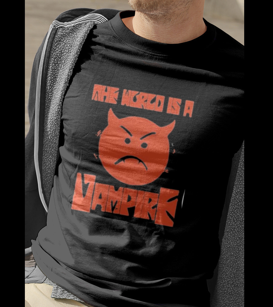 The World Is A Vampire Angry Red Devil Face T-Shirt