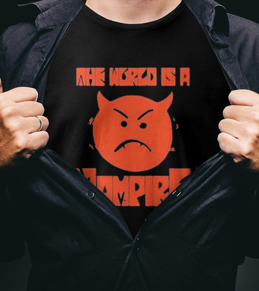 The World Is A Vampire Angry Red Devil Face T-Shirt