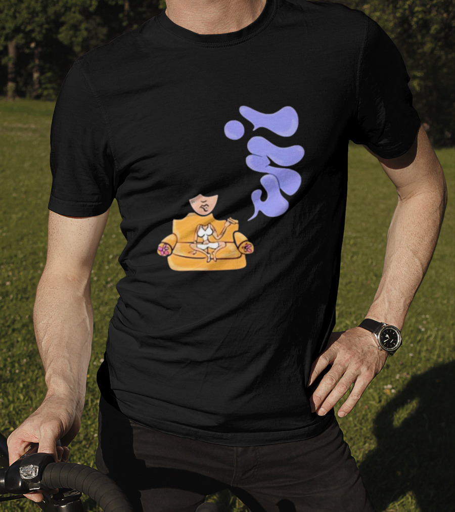 Umi Sitting On Couch With Whoisumi Stylized Smoke T-Shirt