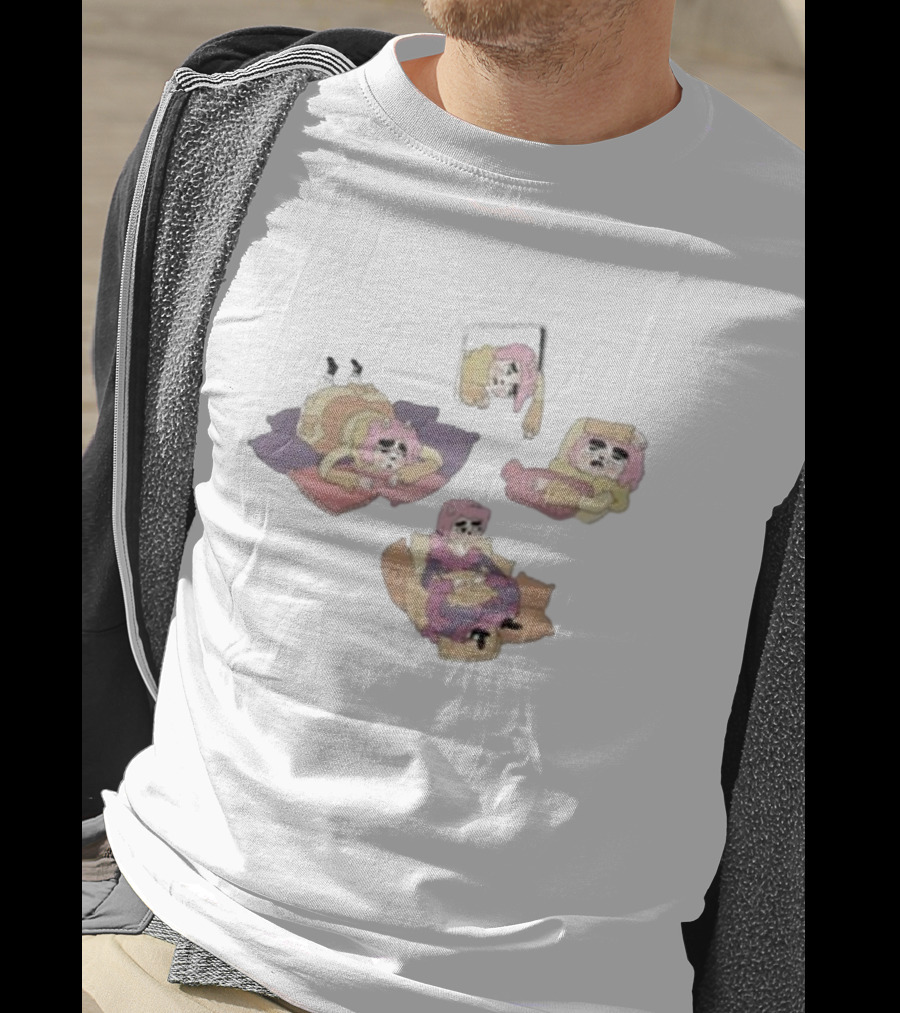 Weekend Susie Cozy Relaxation Scenes With Pink Hair Girl Relaxing On Pillows And Chair T-Shirt