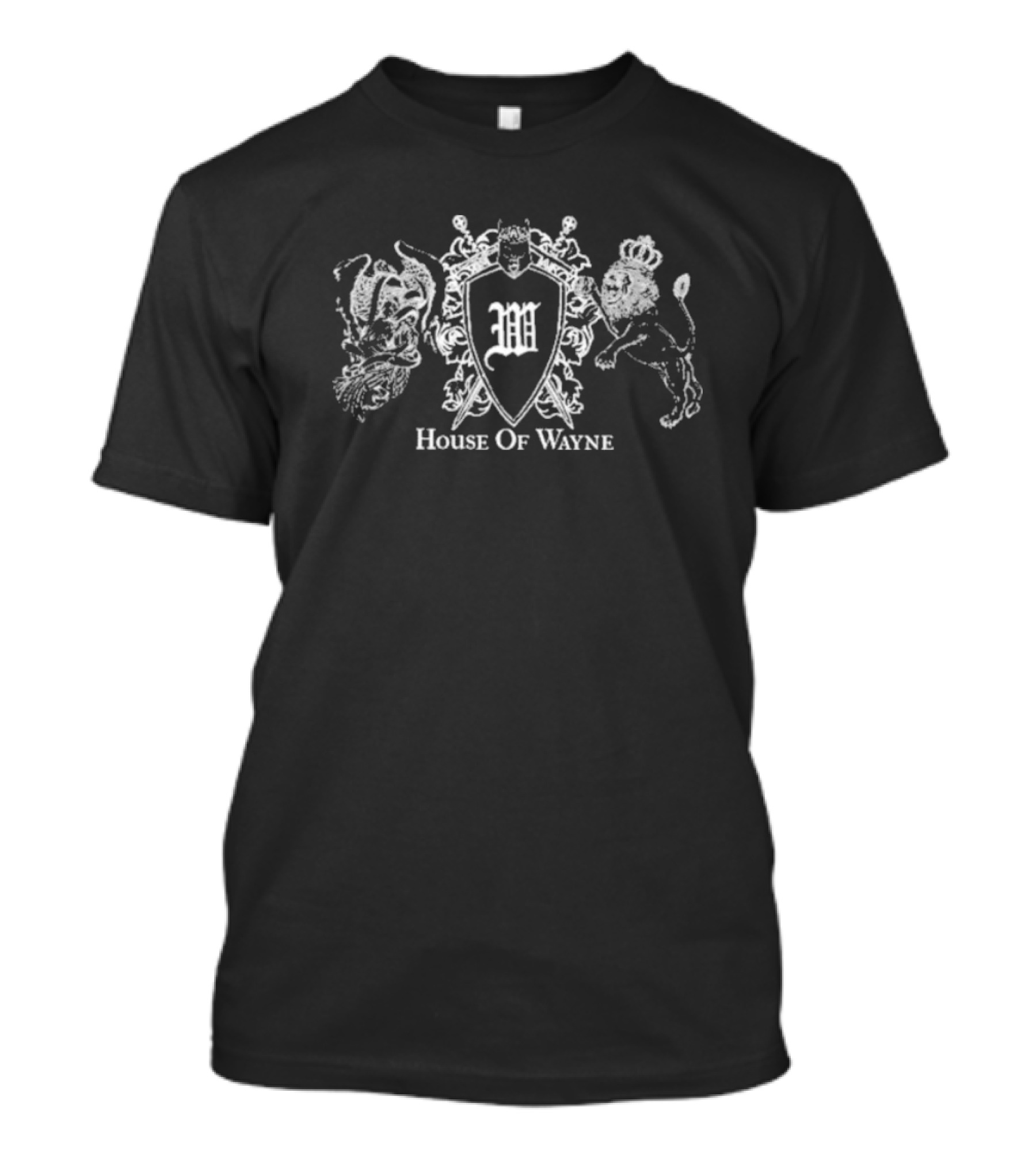 House Of Wayne Batman Crest With Bat And Lion T-Shirt