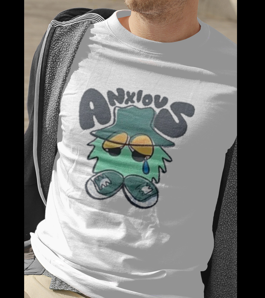 Anxious Tearful Character With Sunglasses And Hat T-Shirt