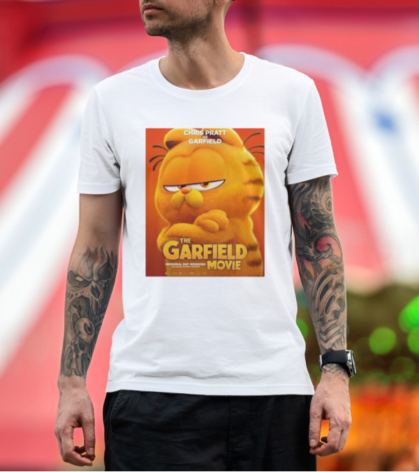 Premium T-Shirt: Chris Pratt as Garfield The Garfield Movie Memorial Day Weekend T-Shirt Chris Pratt as Garfield The Garfield Movie Memorial Day Weekend T-Shirt
