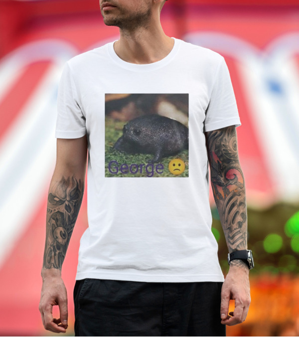 Premium T-Shirt: George Sad Frog Meme Inspired Image T-Shirt George Sad Frog Meme Inspired Image T-Shirt