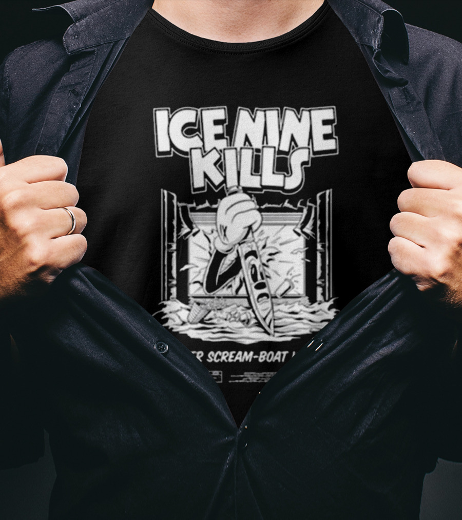 ICE NINE KILLS Silver Scream-Boat Willie IX Merchandise T-Shirt