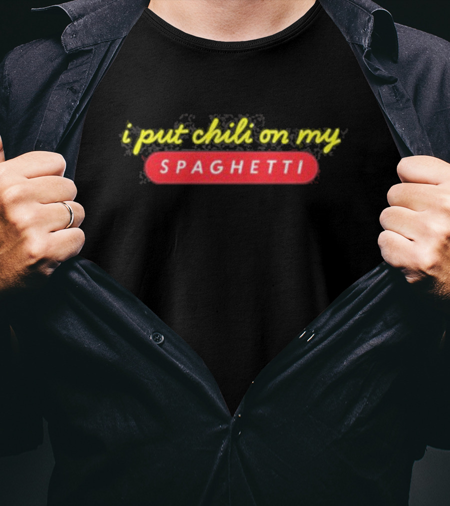 Siryacht I Put Chili On My Spaghetti Bold Yellow T-Shirt