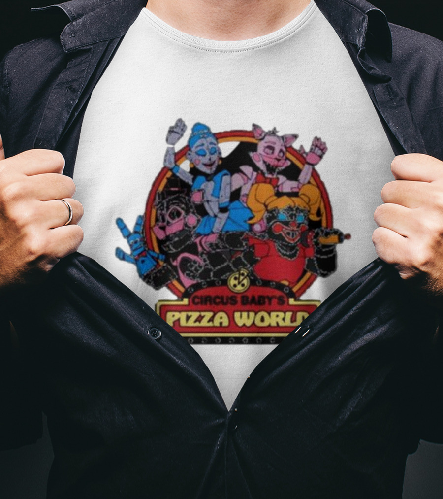Circus Baby's Pizza World Sister Location Animatronic Characters T-Shirt
