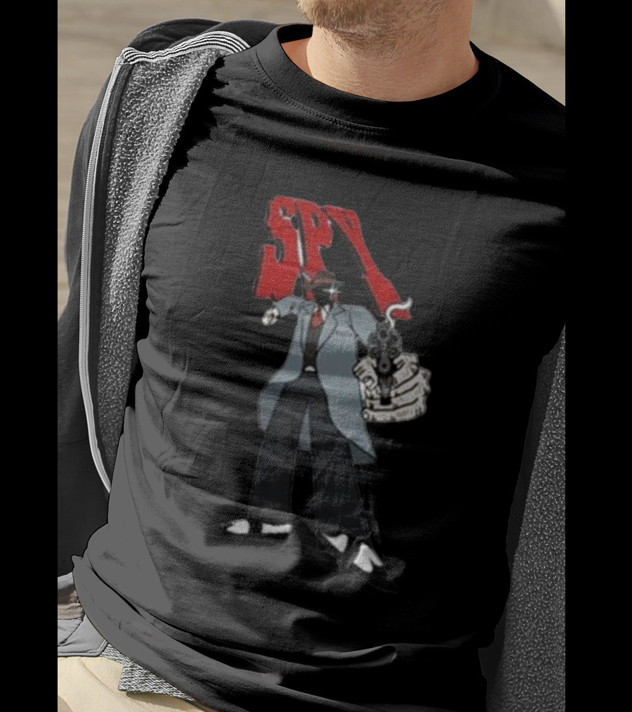 Spy Mobster Gunman Artwork Worldwide T-Shirt