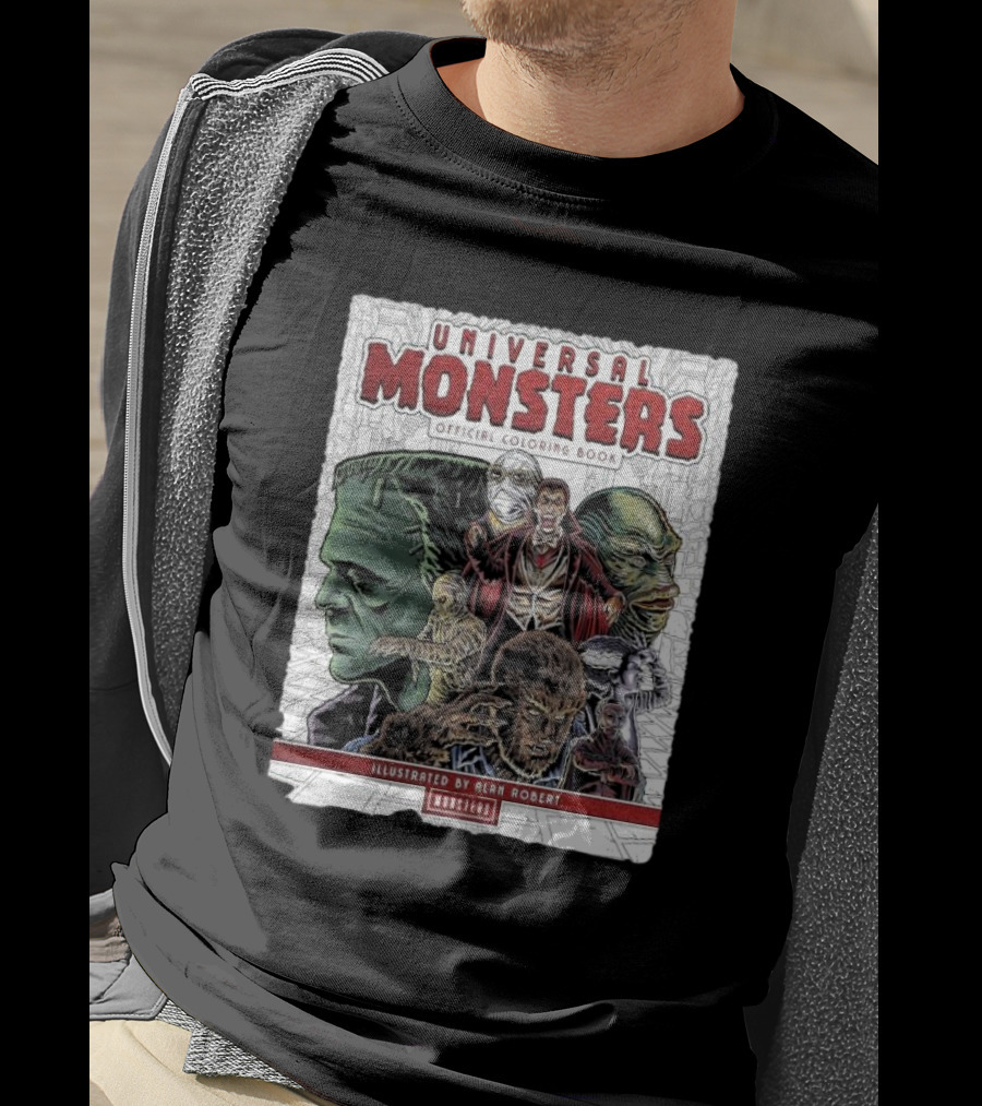 Universal Monsters Illustrated By Alan Robert Coloring Book T-Shirt
