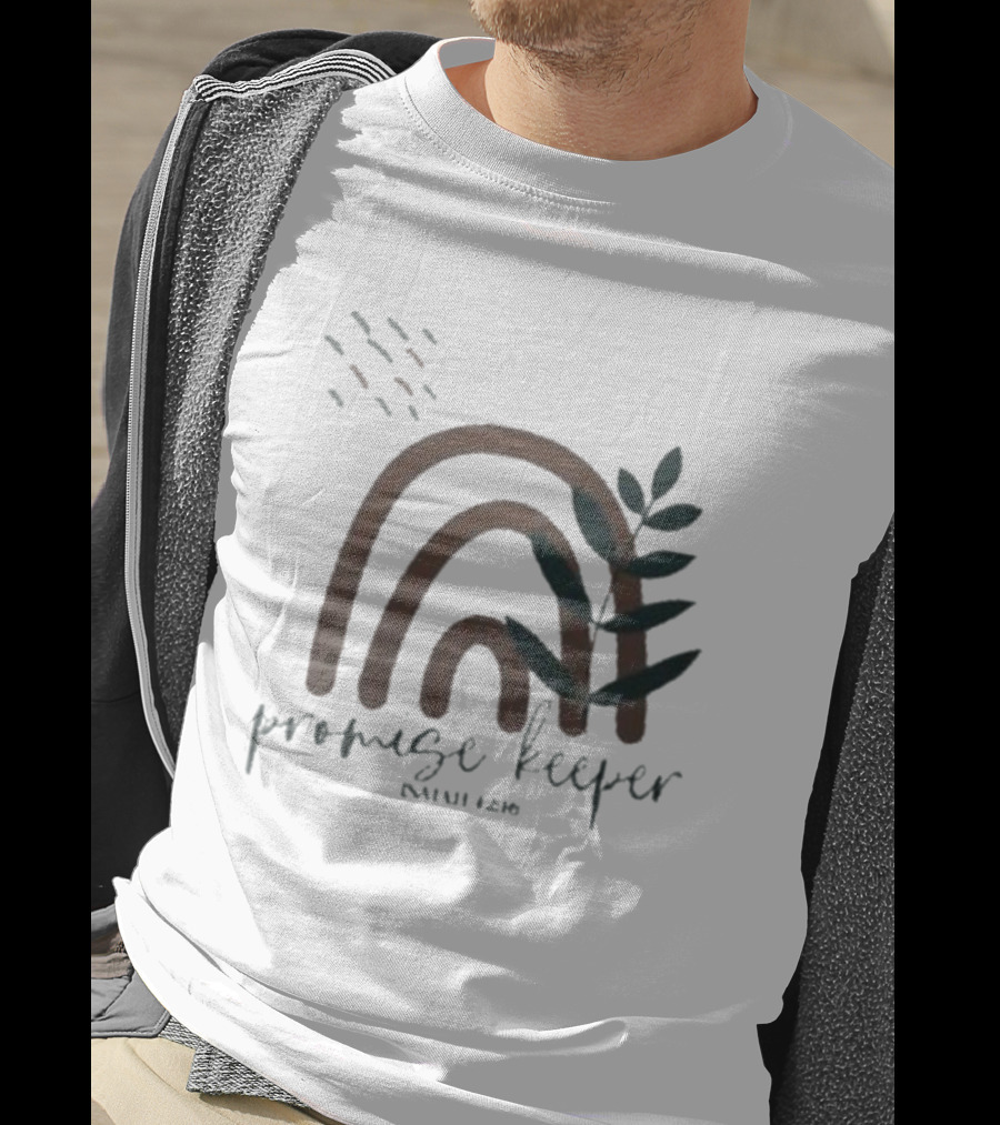 Promise Keeper Isaiah 42 16 Rainbow And Leaves T-Shirt