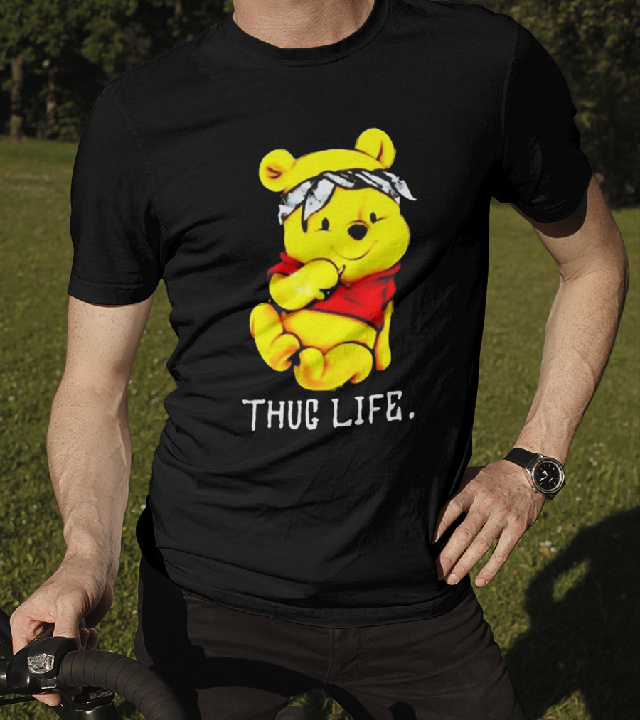 Rare Winnie The Pooh Thug Life Bandana T-Shirt