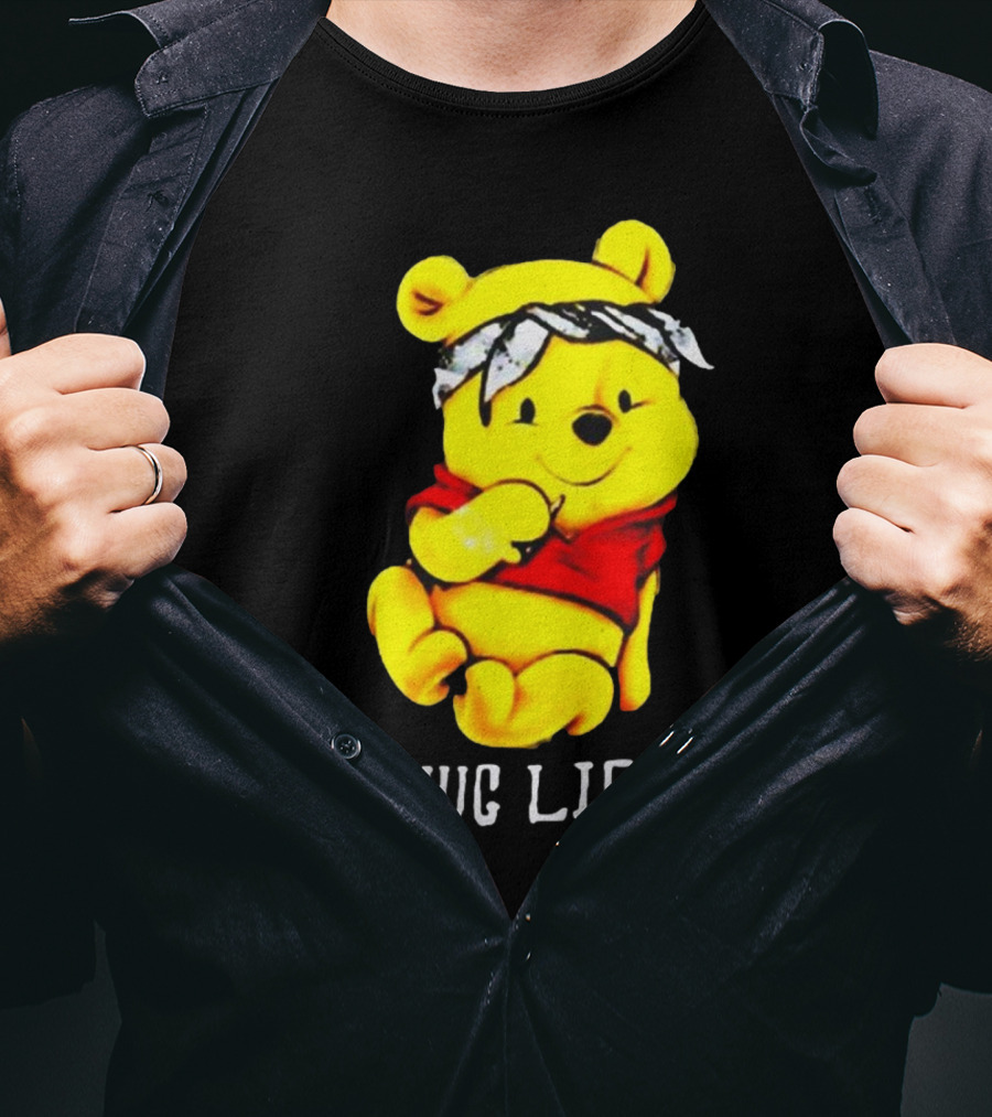 Rare Winnie The Pooh Thug Life Bandana T-Shirt