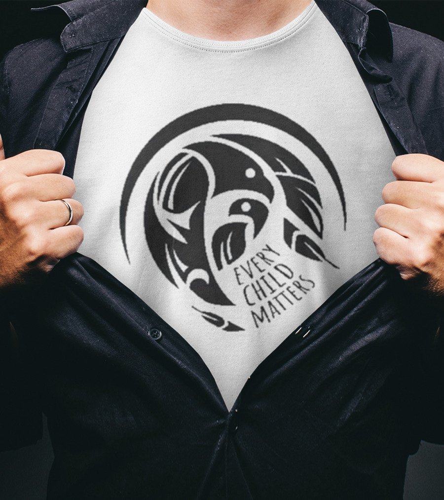 Red Rebel Armour Every Child Matters Indigenous Art Design With Tribal Symbols T-Shirt