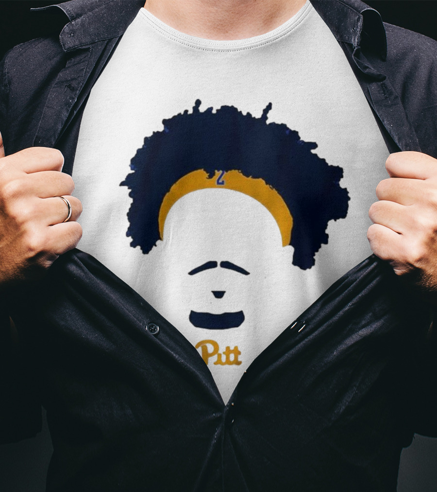 Pitt Basketball Blake Hinson Hair Headband Number 2 T-Shirt