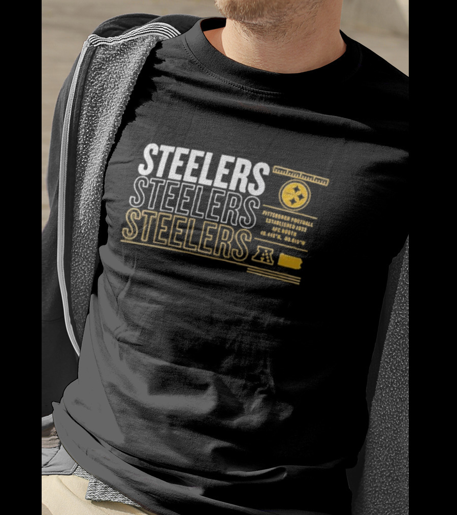 Steelers AFC North Pittsburgh Football Established 1933 Repeat Stats T-Shirt