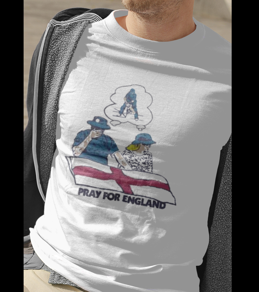 Pray For England Cricket Flag St George's Cross Fan Support T-Shirt