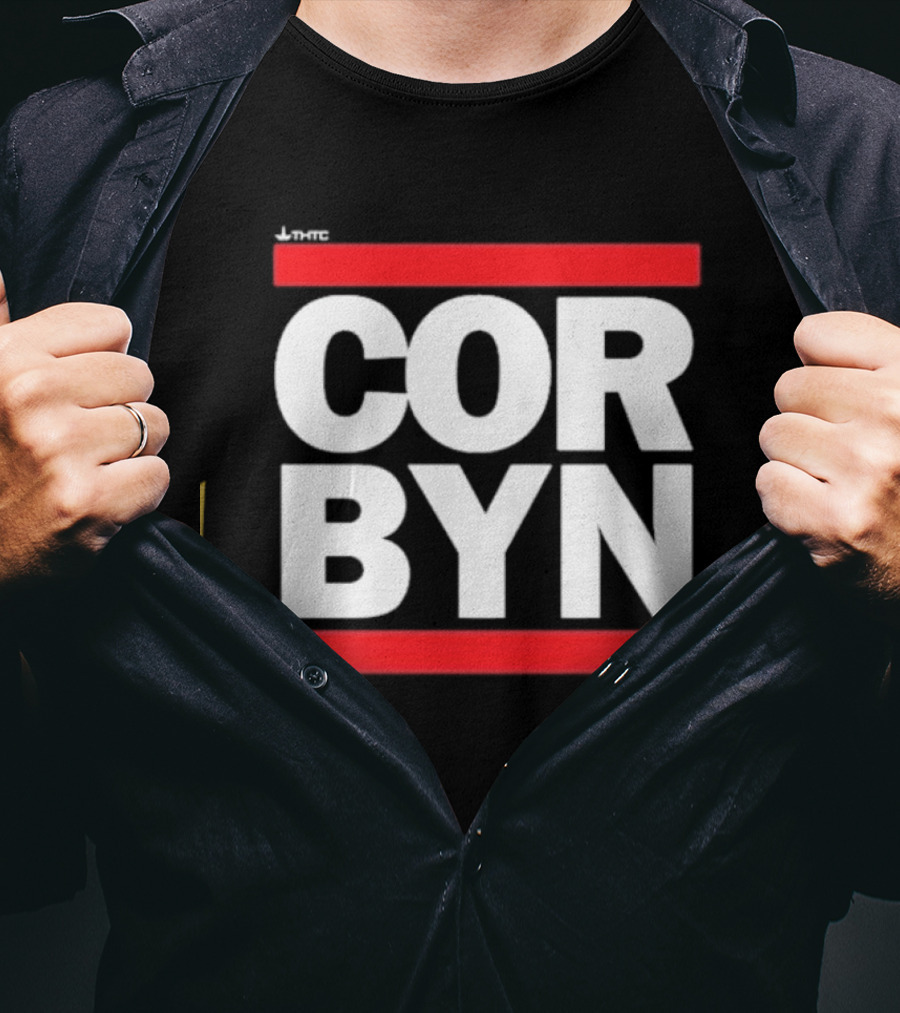 Thtc Corbyn Bold Red Framed Text T-Shirt