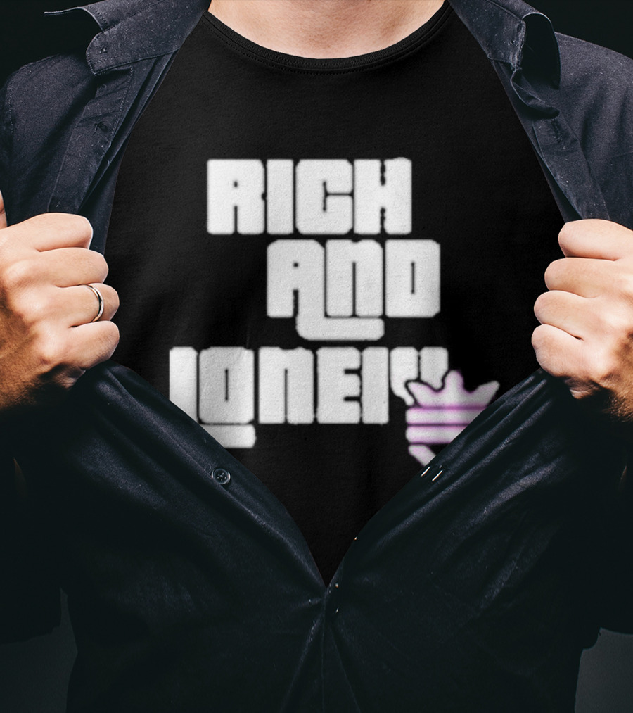 Optic Scump Rich And Lonely Rnl Wasted Miami Crown Graphics T-Shirt