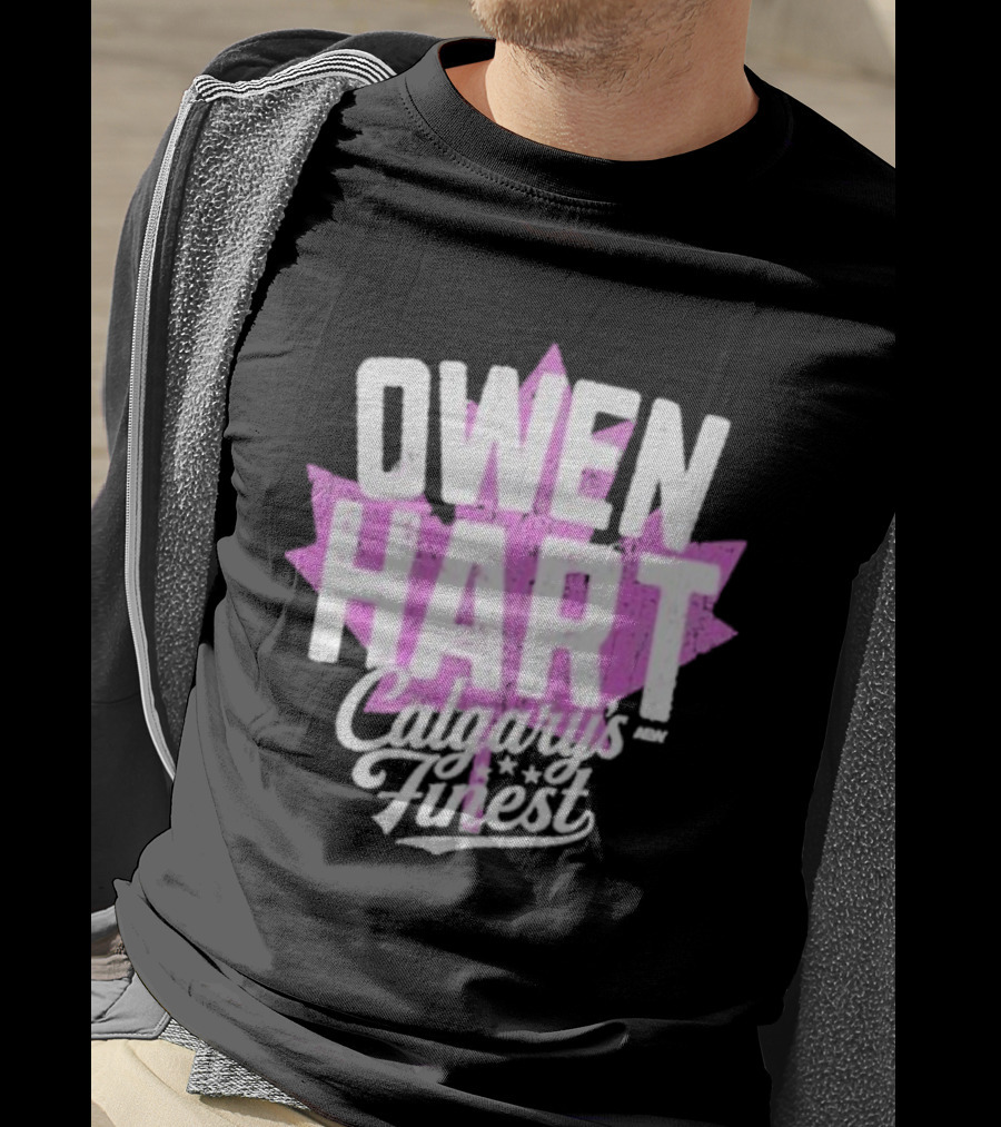 Owen Hart Calgary’s Finest Maple Leaf T-Shirt