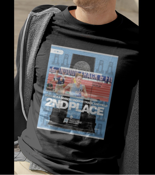 Parker Wolfe 2024 NCAA Division I Indoor Track And Field 2nd Place Running Achievement T-Shirt