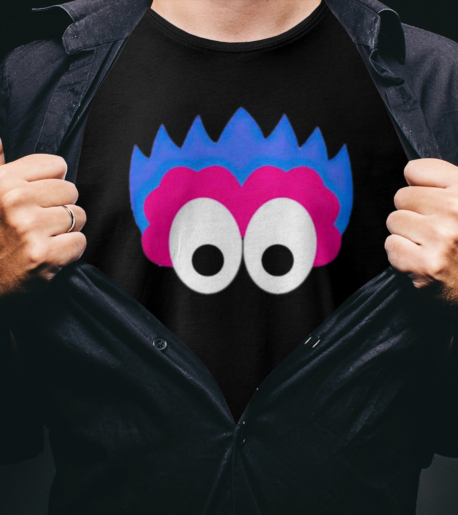 Phan Eyes Blue And Pink Monster Face T-Shirt