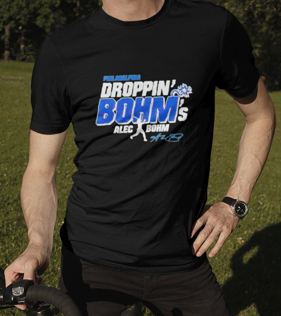 Philadelphia Droppin Bohm’s Alec Bohm Signature Baseball Text T-Shirt