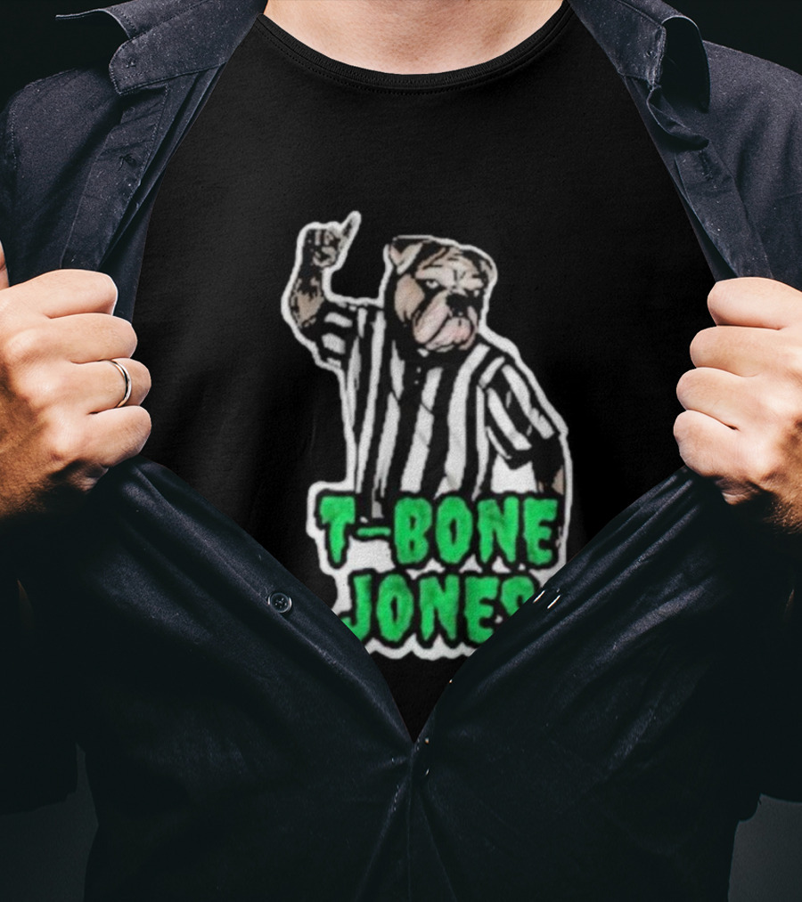 T-Bone Jones Bulldog Referee Gesture T-Shirt