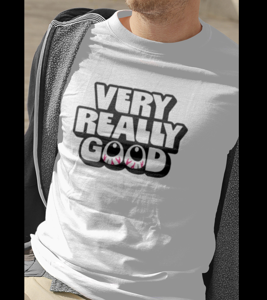 Very Really Good Eyes Pink And Black T-Shirt