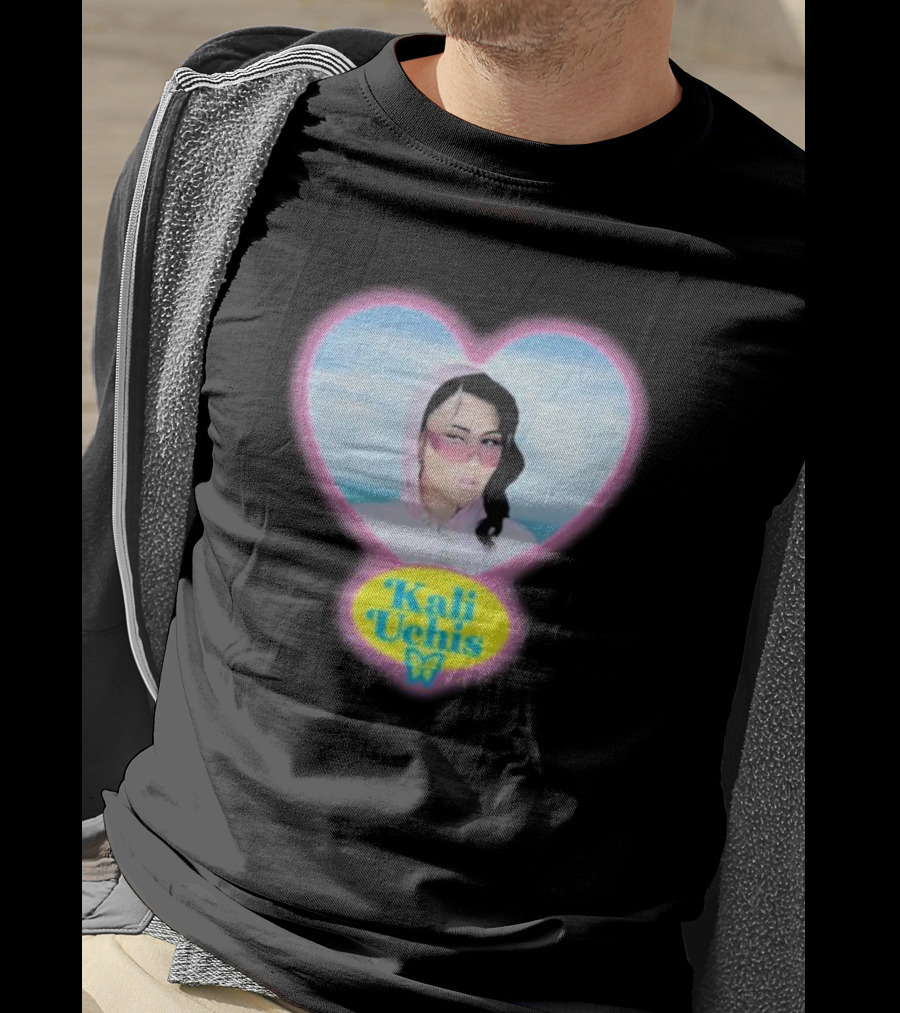 Kali Uchis Pastel Heart Portrait Butterfly T-Shirt