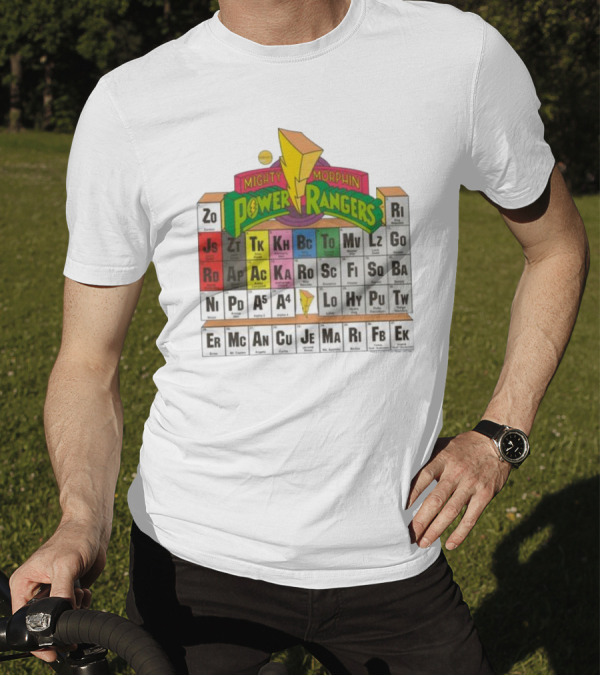 Mighty Morphin Power Rangers Morphing Periodic Table Elements T-Shirt