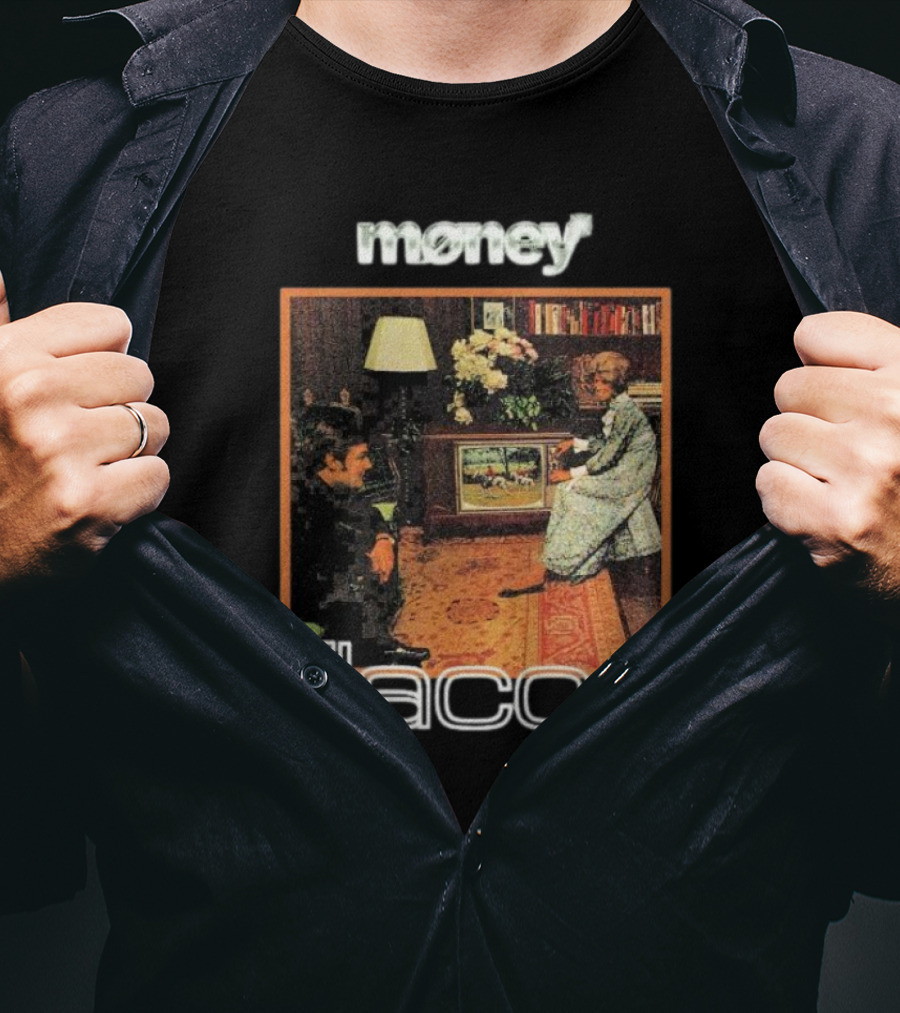 Money Flacco Television Vintage Living Room Scene T-Shirt