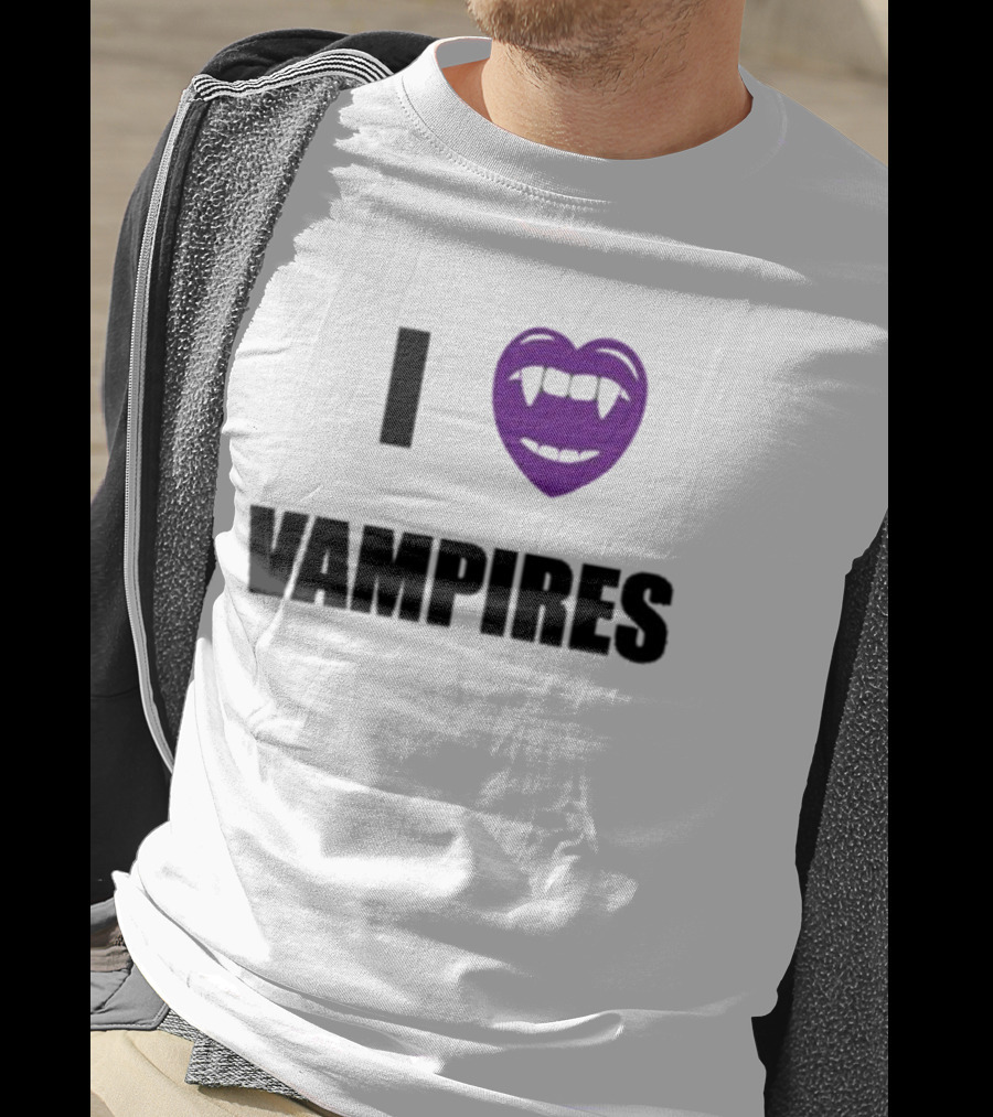 Olivia Rodrigo I Heart Purple Fanged Vampires T-Shirt