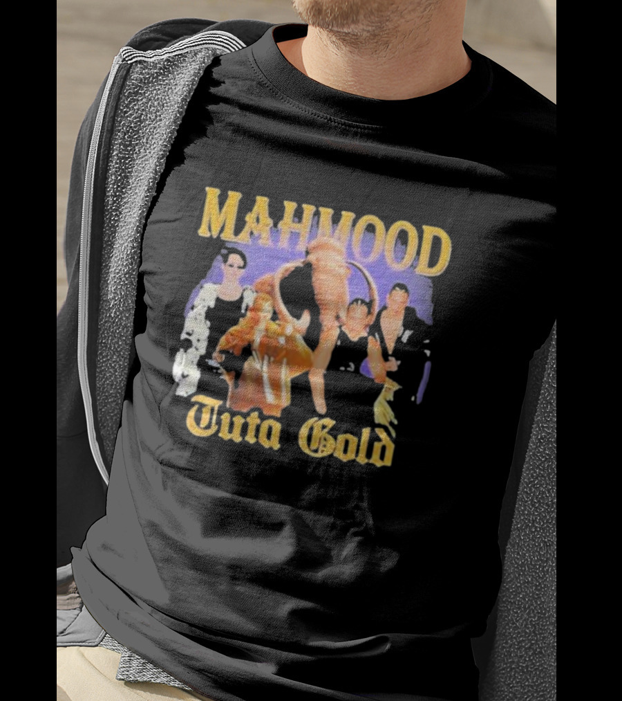 MAHMOOD Tuta Gold Elephant And Figures Collage T-Shirt