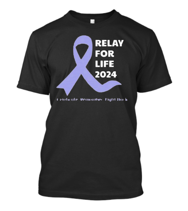 Omega Phi Alpha-Alpha Zeta Relay For Life 2024 Cancer Awareness Ribbon Celebrate Remember Fight Back T-Shirt